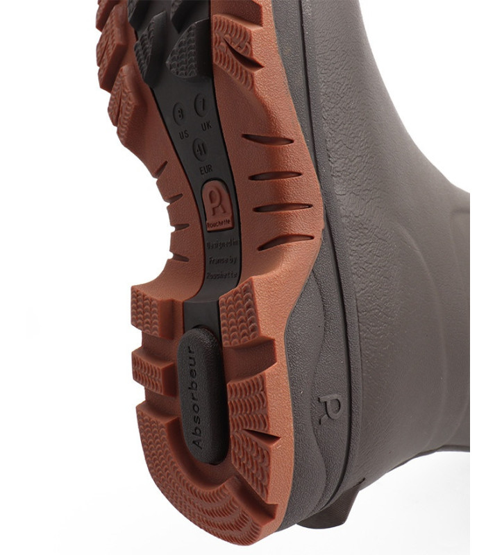 Grand Veneur Brown Rubber R&aposGum Microfiber Lining multi-activite, γαλότσα Rouchette France