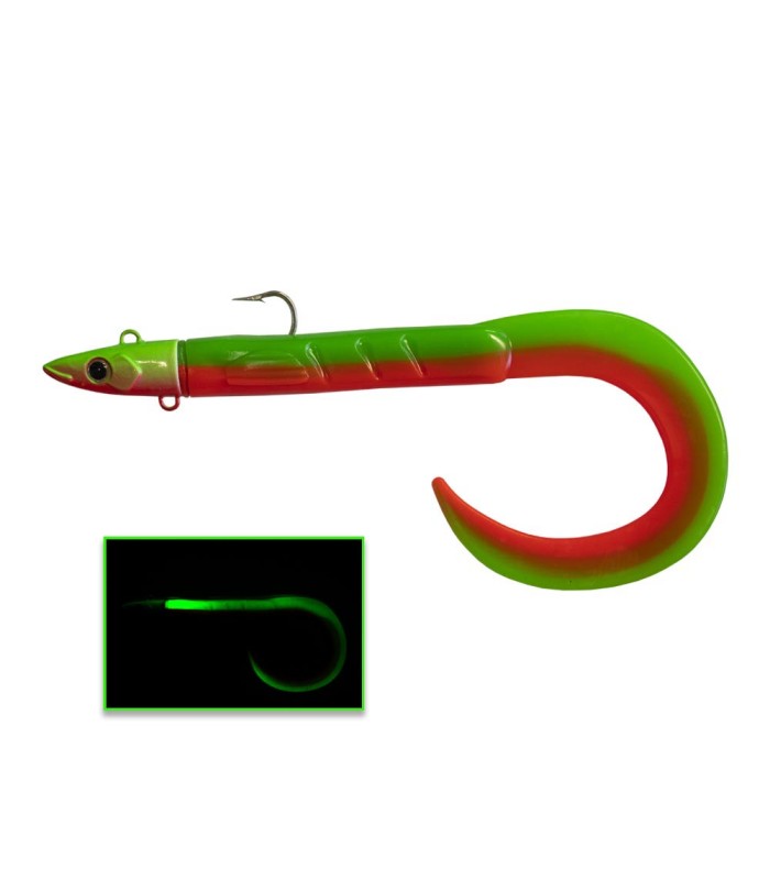 Soul Lures Snipe Eel Combo - Χελάκι 38cm/160gr - 16 Luminous Green Red - tokatlis.gr