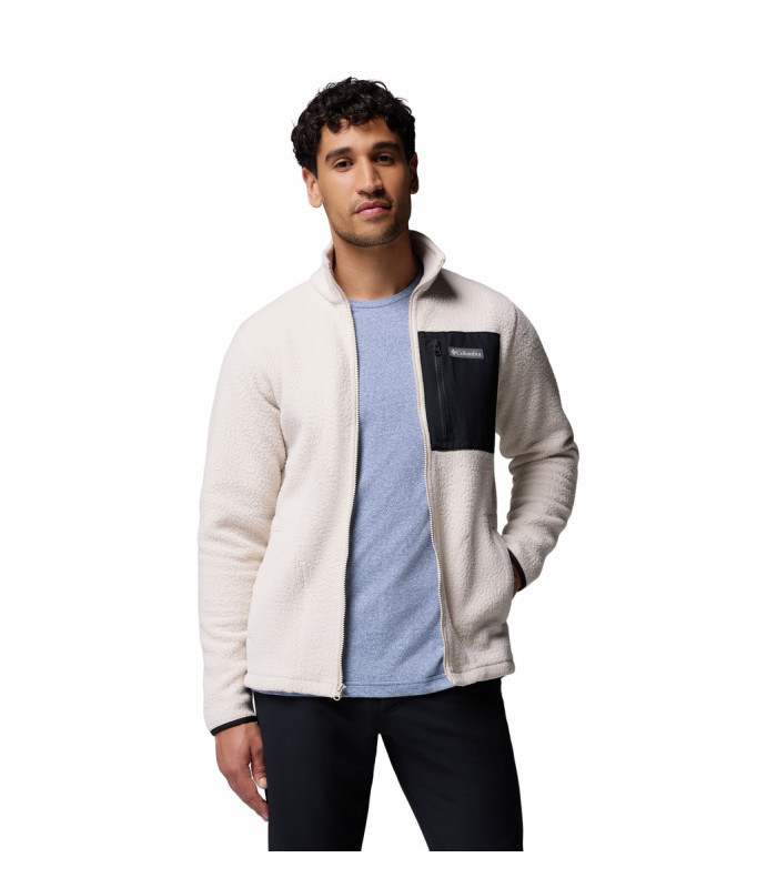 Columbia Ανδρική Ζακέτα Jasper Ridge Pebbled Full Zip Fleece Dark Stone/ Black- tokatlis.gr