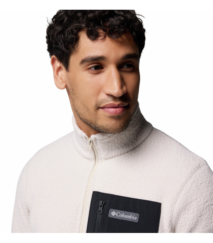 Columbia Ανδρική Ζακέτα Jasper Ridge Pebbled Full Zip Fleece Dark Stone/ Black- tokatlis.gr