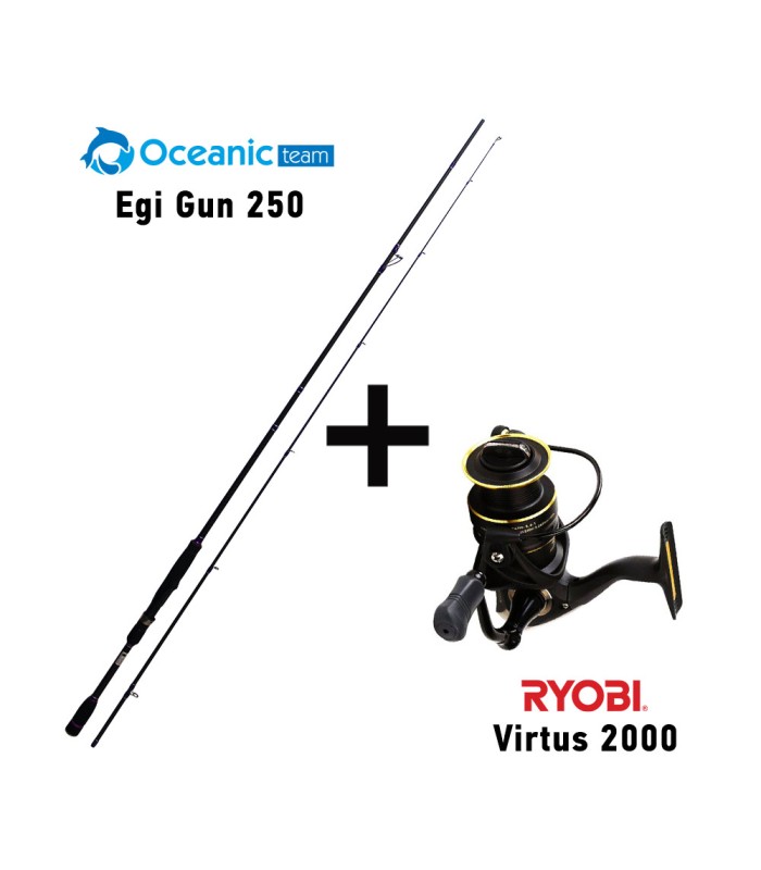 Combo Eging Oceanic Team Egi Gun 250 + Ryobi Virtus 2000 - tokatlis.gr