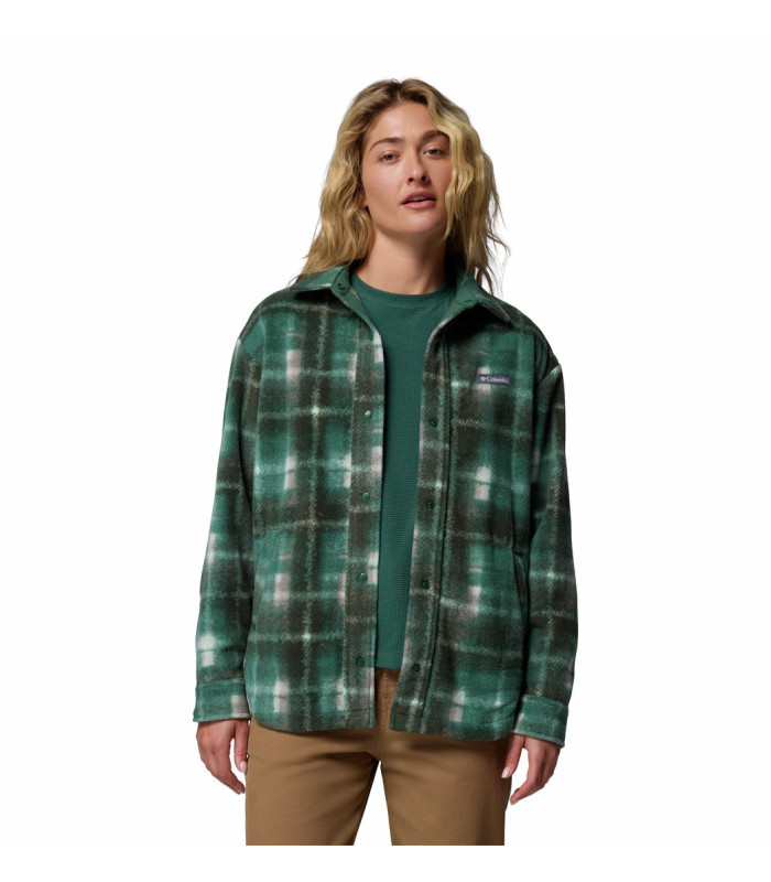 Columbia Γυναικεία Μπλούζα Benton Springs Shirt Jacket II Rain Forest Omblur- tokatlis.gr