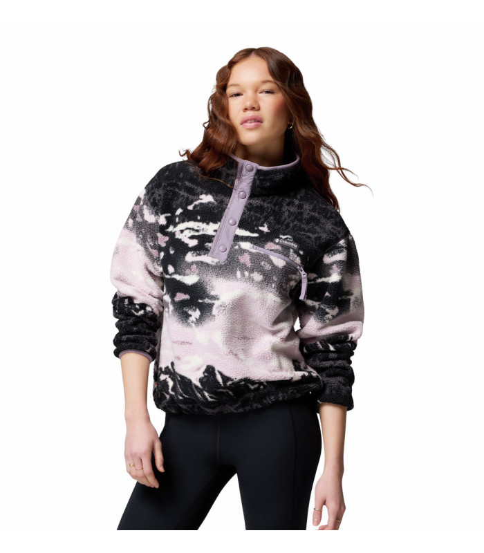 Columbia Γυναικεία Μπλούζα Helvetia™ II Printed Cropped Half Snap Fleece Jacket - tokatlis.gr