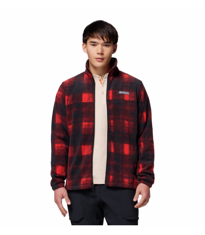 Columbia Ανδρική Ζακέτα Steens Mountain™ Printed Jacket Red Omblur - tokatlis.gr