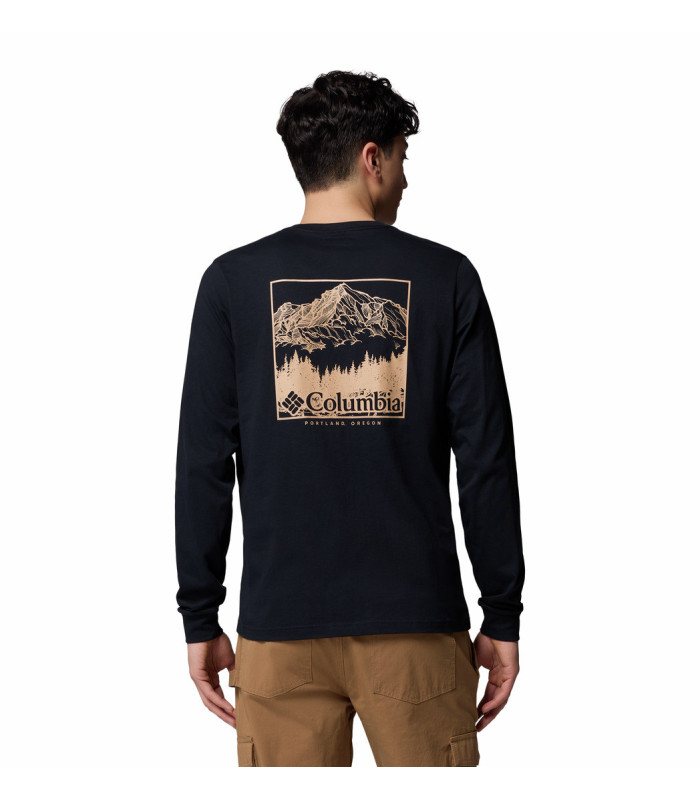 Columbia Ανδρική Μπλούζα CSC™ Seasonal Logo LS Tee  Black/ Meadowland- tokatlis.gr
