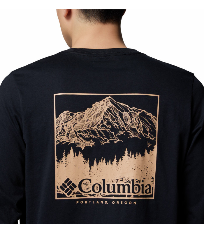 Columbia Ανδρική Μπλούζα CSC™ Seasonal Logo LS Tee  Black/ Meadowland- tokatlis.gr