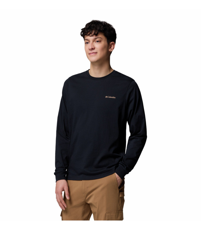 Columbia Ανδρική Μπλούζα CSC™ Seasonal Logo LS Tee  Black/ Meadowland- tokatlis.gr