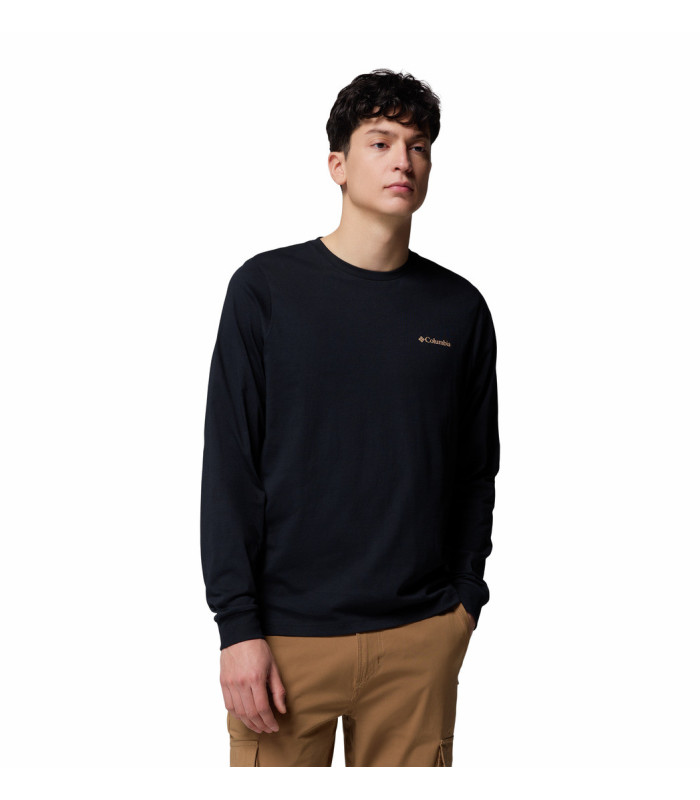 Columbia Ανδρική Μπλούζα CSC™ Seasonal Logo LS Tee  Black/ Meadowland- tokatlis.gr