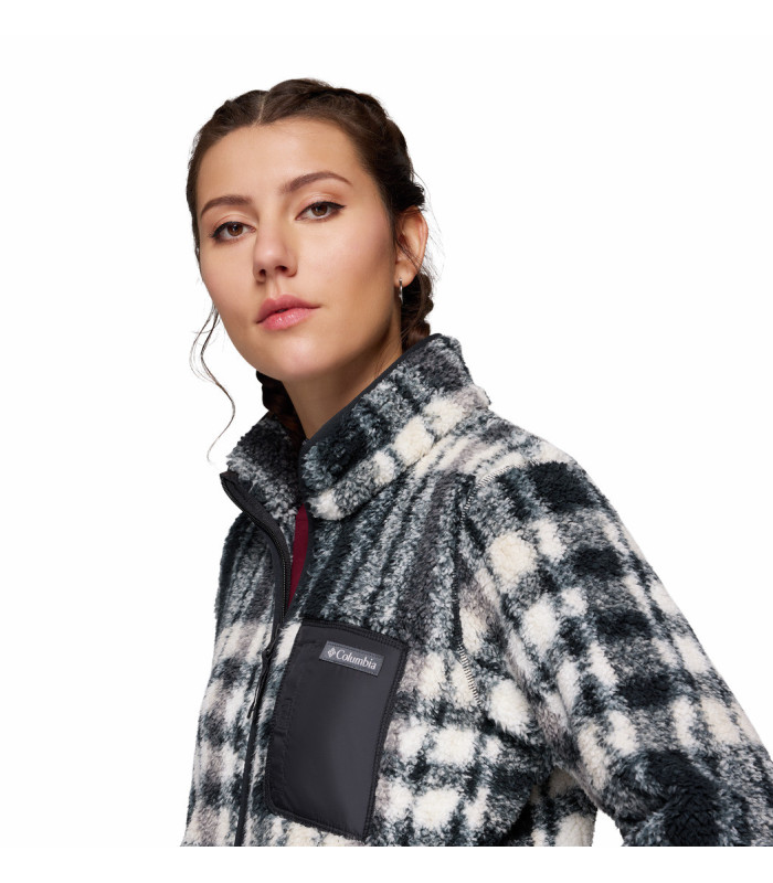 Columbia Γυναικεία Ζακέτα West Bend Print II Full Zip Black Herringplaid- tokatlis.gr