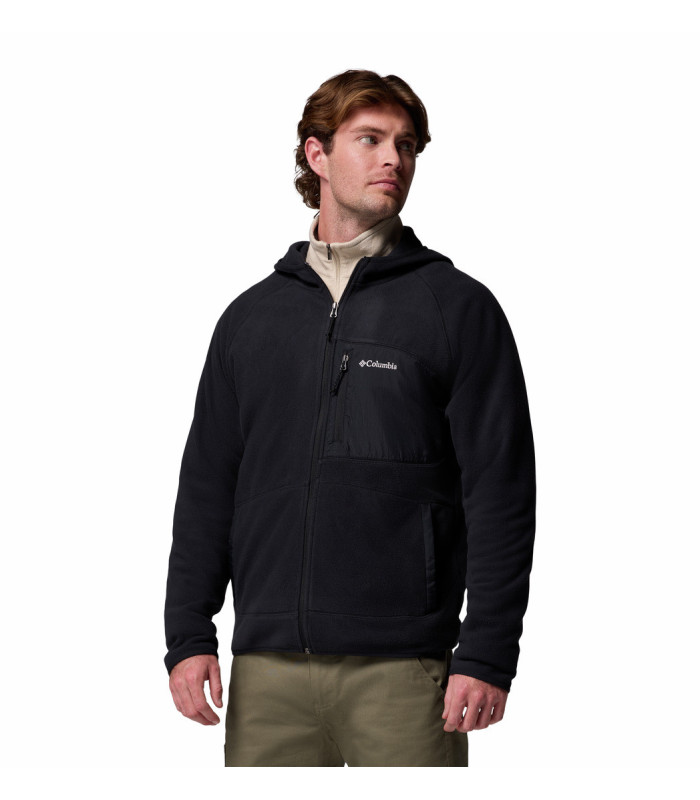 Columbia Ανδρική Ζακέτα Fast Trek Overlay Hooded Full Zip Black- tokatlis.gr