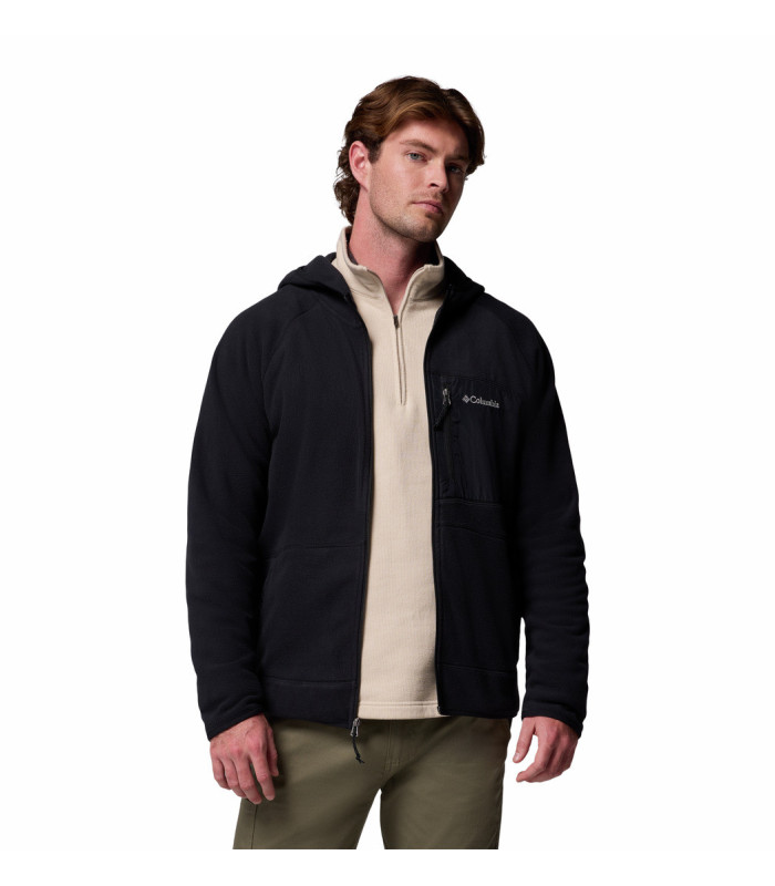 Columbia Ανδρική Ζακέτα Fast Trek Overlay Hooded Full Zip Black- tokatlis.gr
