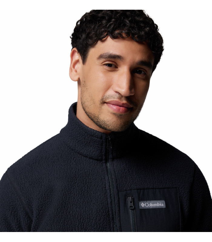 Columbia Ανδρική Ζακέτα Jasper Ridge Pebbled Full Zip Fleece  Black- tokatlis.gr