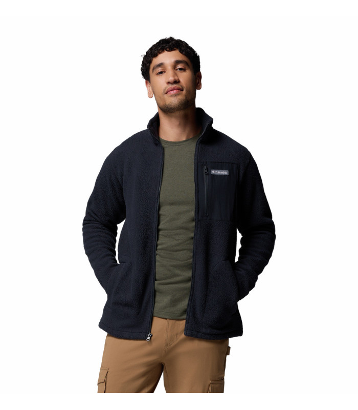 Columbia Ανδρική Ζακέτα Jasper Ridge Pebbled Full Zip Fleece  Black- tokatlis.gr