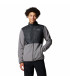 Columbia Ανδρική Ζακέτα Basin Butte Full Zip Fleece II  City Grey, Black- tokatlis.gr
