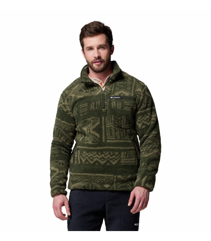 Columbia Ανδρική Μπλούζα Rugged Ridge High Pile Half Zip Greenscape Deschutes Days- tokatlis.gr