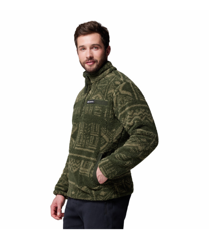Columbia Ανδρική Μπλούζα Rugged Ridge High Pile Half Zip Greenscape Deschutes Days- tokatlis.gr