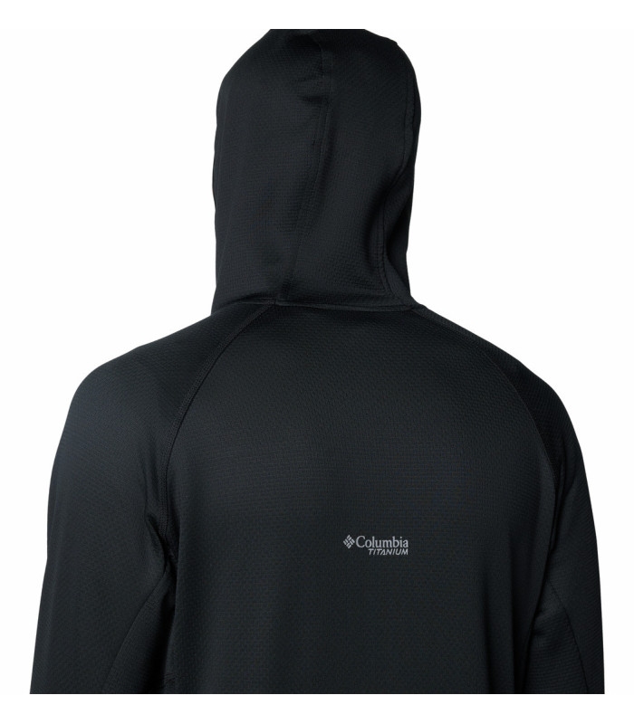 Columbia Ανδρική Ζακέτα Triple Canyon Grid Fleece Hooded FZ II Black- tokatlis.gr