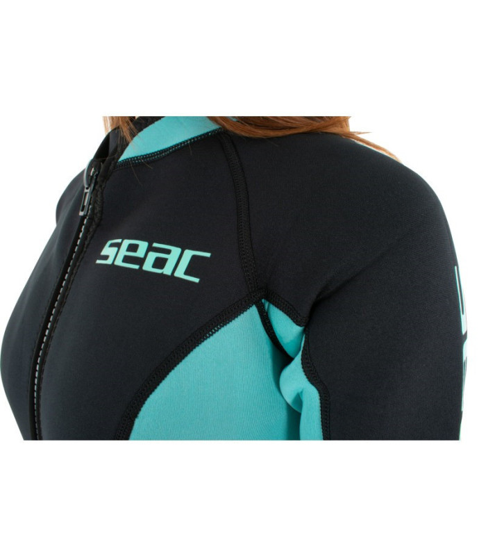 Seac Look Lady Μόνοσορτς Κατάδυσης με Φερμουάρ Μαύρο 2.5mm