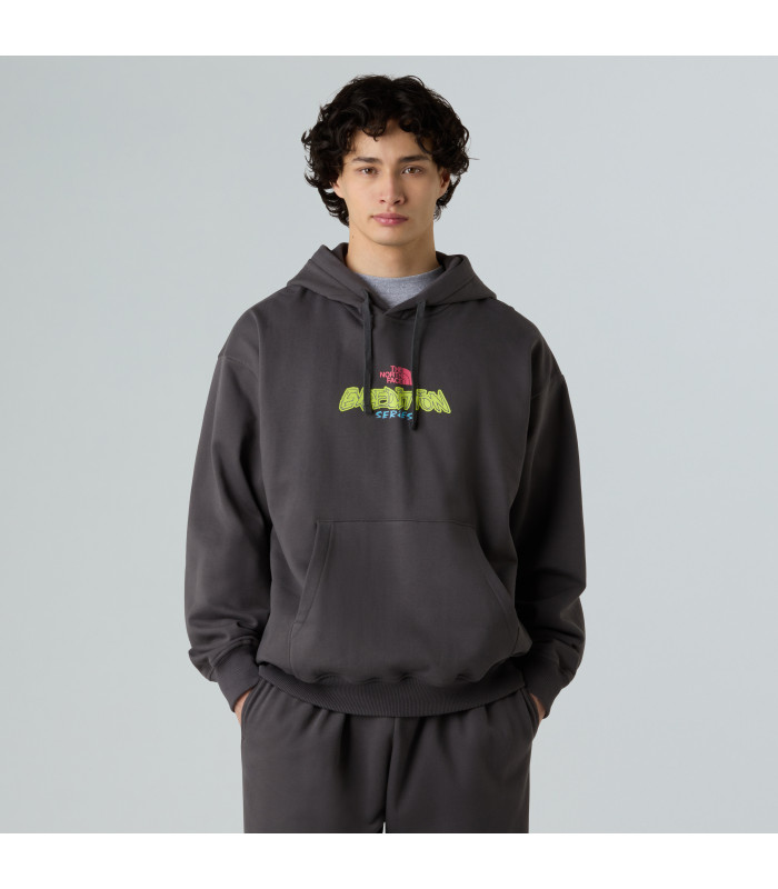The North Face U Expedition Celebration Oversized Hoodie Anthracite Grey - tokatlis.gr