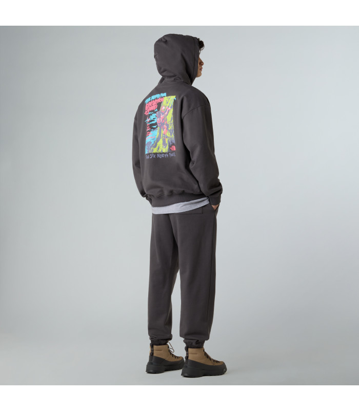 The North Face U Expedition Celebration Oversized Hoodie Anthracite Grey - tokatlis.gr