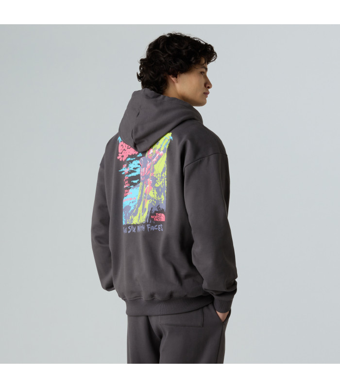 The North Face U Expedition Celebration Oversized Hoodie Anthracite Grey - tokatlis.gr