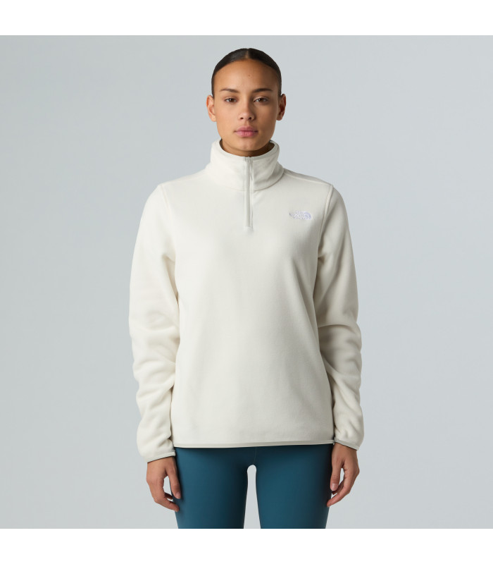 The North Face W Glacier 1/4 Zip Fleece White Dune - tokatlis.gr