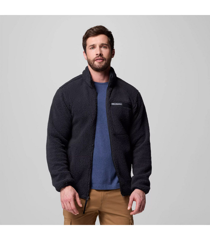 Columbia Ανδρική Ζακέτα Rugged Ridge High Pile Half Zip Black - tokatlis.gr