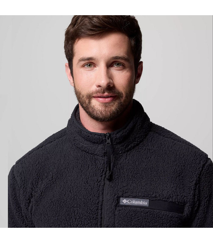 Columbia Ανδρική Μπλούζα Rugged Ridge High Pile Half Zip Black - tokatlis.gr