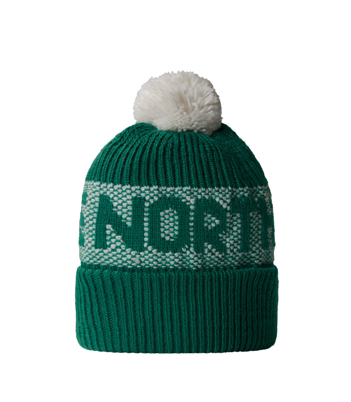 The North Face Retro Cabin Beanie Evergreen/White Dune