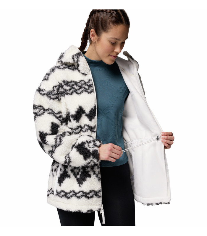 Columbia Γυναικεία Ζακέτα Rare Escape Hooded Fleece Jacket Shark Knit Knot Tonal