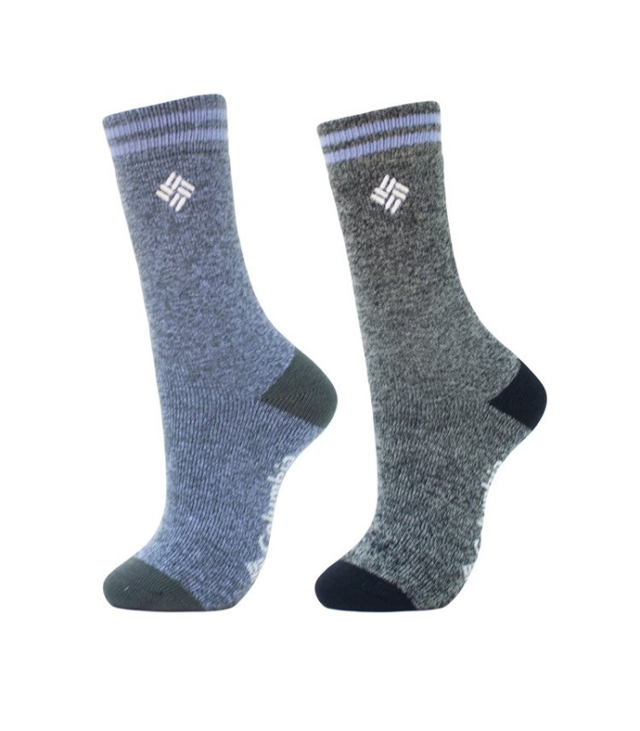 Columbia Γυναικεία Κάλτσα 2 Ζεύγη Lifestyle Thermal Crew Purple Black