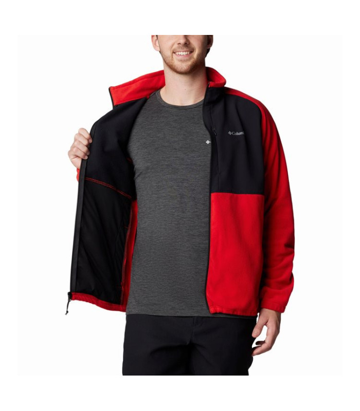 Columbia Ανδρική Ζακέτα Sage Peak Full Zip Fleece Sail Red, Black