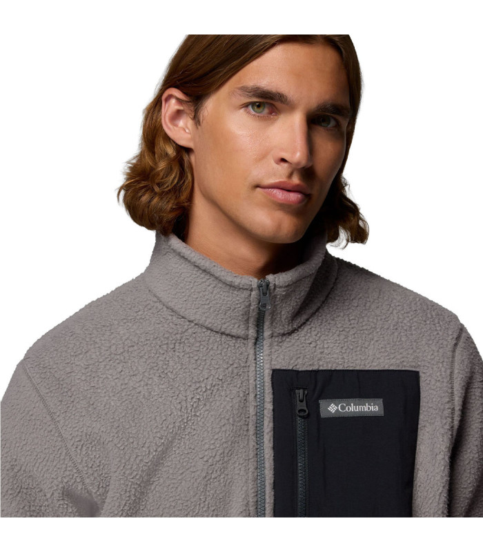 Columbia Ανδρική Μπλούζα Jasper Ridge Pebbled Half Zip Fleece City Grey, Black- tokatlis.gr