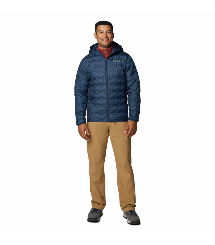 Columbia Ανδρικό Μπουφάν Delta Ridge II Down Hooded Collegiate Navy - tokatlis.gr