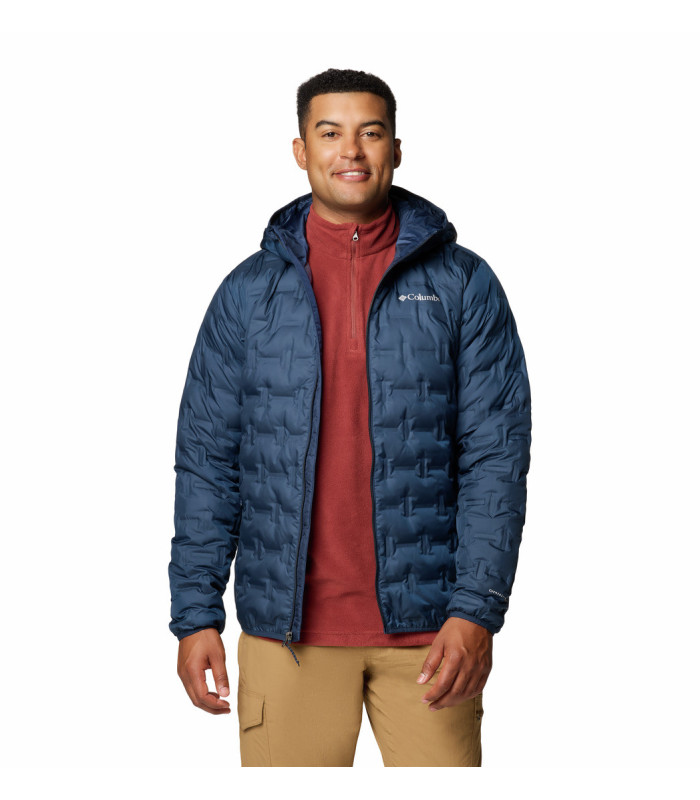 Columbia Ανδρικό Μπουφάν Delta Ridge II Down Hooded Collegiate Navy - tokatlis.gr