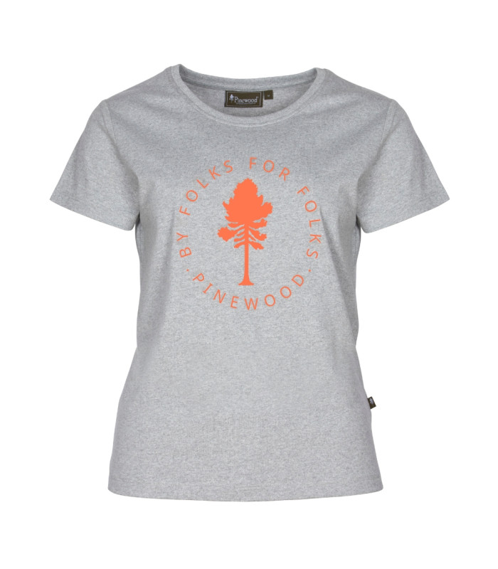 3517 Tree T-Shirt Pinewood Light Grey Melange | tokatlis.gr