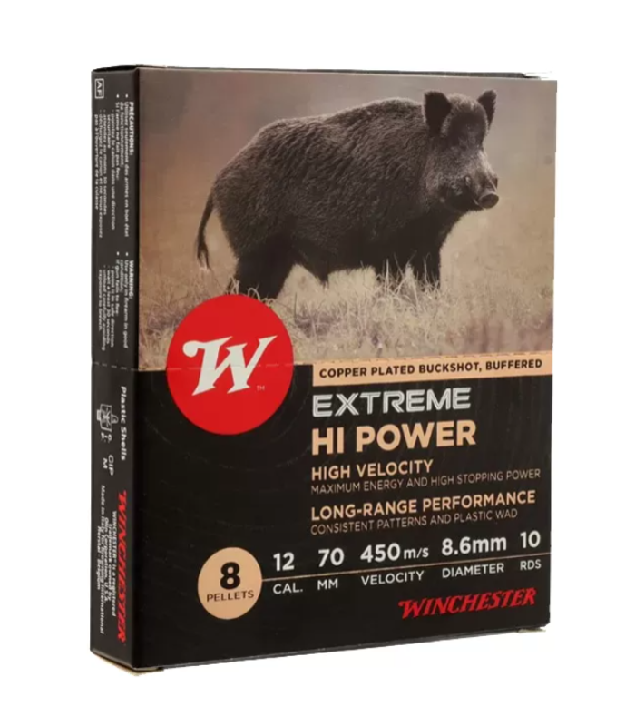 Extreme Hi-Power 8/βολο c12/70/23mm, Winchester Buffered Επιχαλωμένο με Συγκεντρωτήρα, 8.6mm/30.5gr