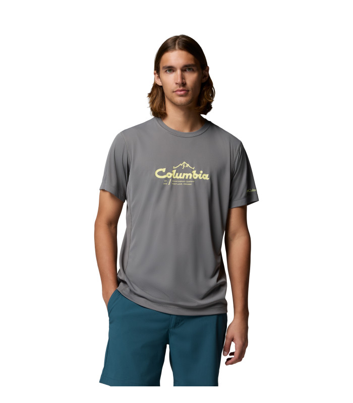 Columbia Zero Rules Light SS Graphic Crew - Grey - tokatlis.gr