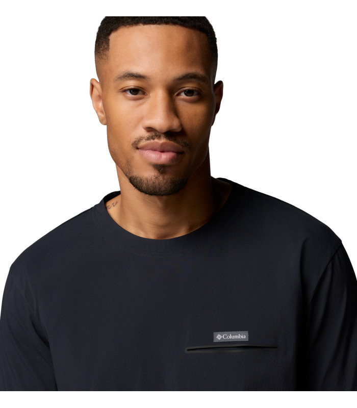 Columbia Ανδρικό Μπλουζάκι Chill Creek Woven Black