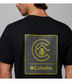 Columbia Ανδρικό Μπλουζάκι CSC Logo Organic Cotton Black, Linework C Badge