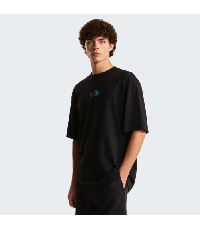 The North Face Liquid Logo Oversized Ανδρικό T-shirt Μαύρο | tokatlis.gr