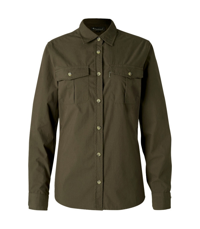 3128 Γυναικείο Πουκάμισο Safari L/S Pinewood Moss Green | tokatlis.gr