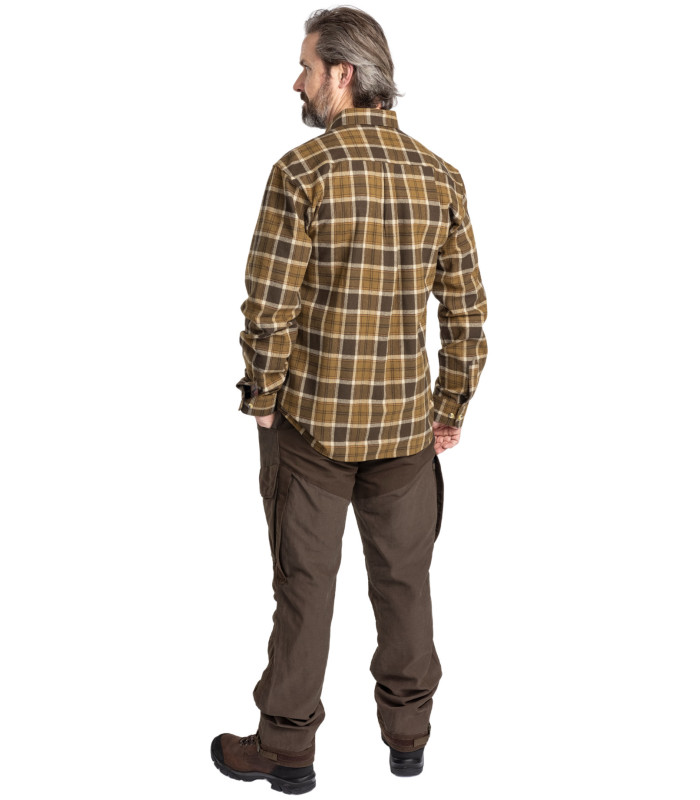 9026 Ανδρικό Πουκάμισο Harjedalen Pinewood H.Olive/Khaki | tokatlis.gr