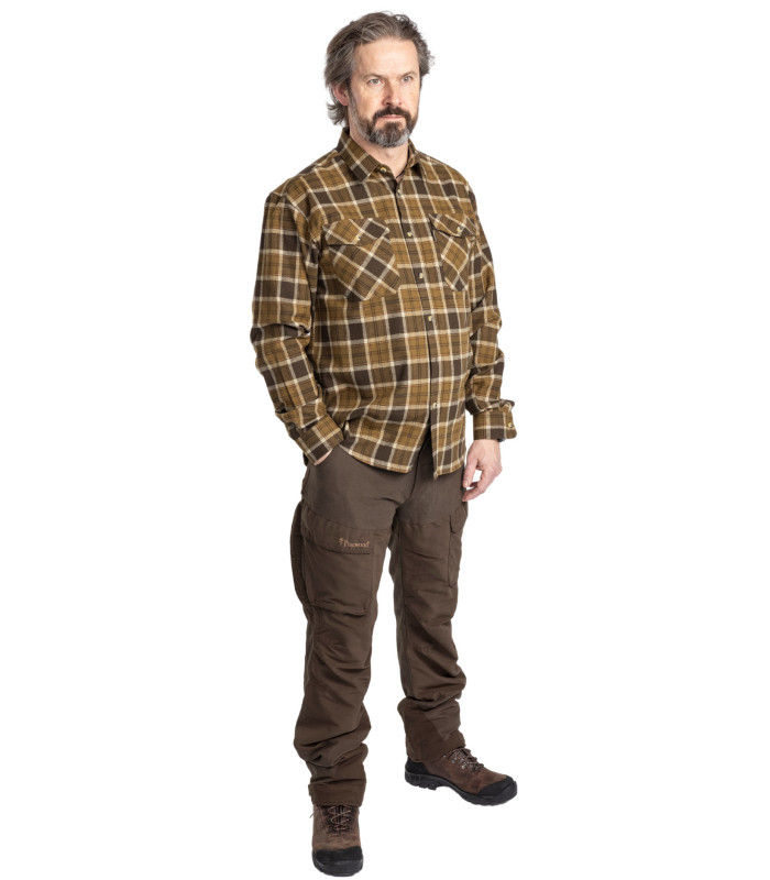 9026 Ανδρικό Πουκάμισο Harjedalen Pinewood H.Olive/Khaki | tokatlis.gr