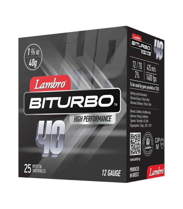 Φυσίγγια Lambro Biturbo High Performance 40gr CAL 12 | tokatlis.gr