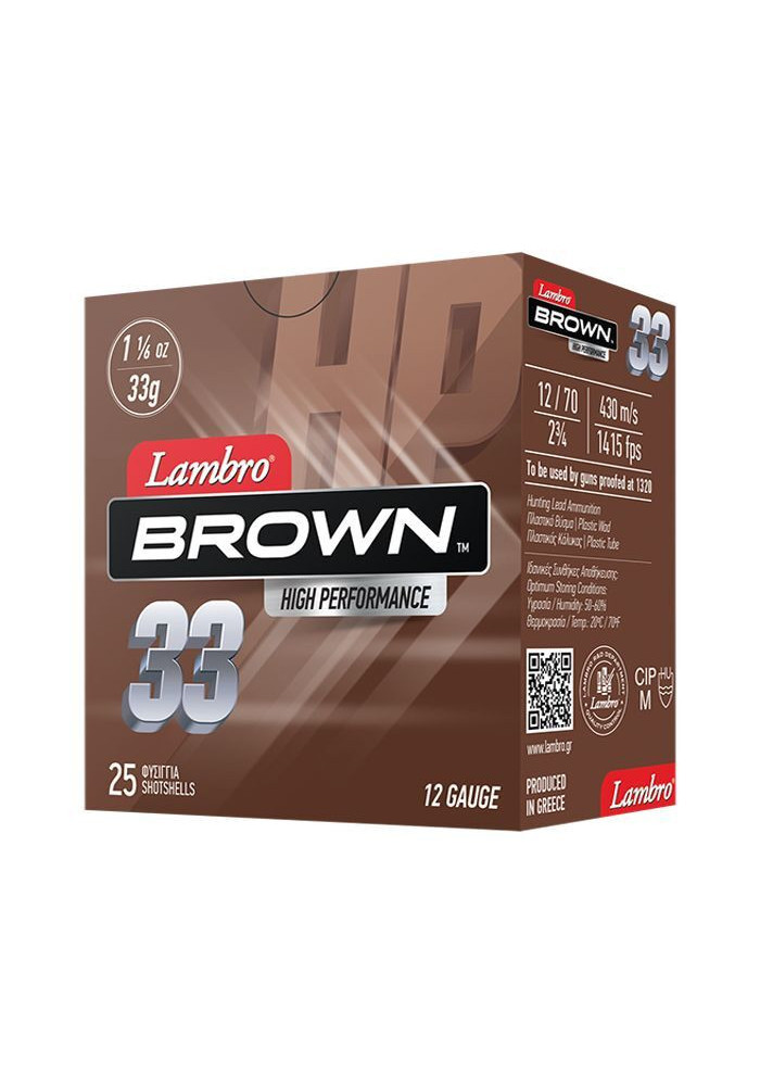 Φυσίγγια Lambro Brown 33gr Cal.12-  tokatlis.gr