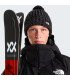 Unisex πλεκτός χειμερινός σκούφος The North Face Cosy Chunky Cabin Beanie με χοντρή πλέξη κοτσίδας, ρεβέρ και πομ-πον