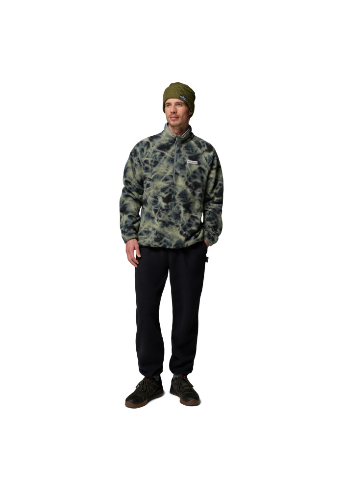 Ανδρική μπλούζα fleece Columbia Timber Crest™ MTR Printed Half Zip Sherpa Fleece με outdoor μοτίβο και ψηλό γιακά