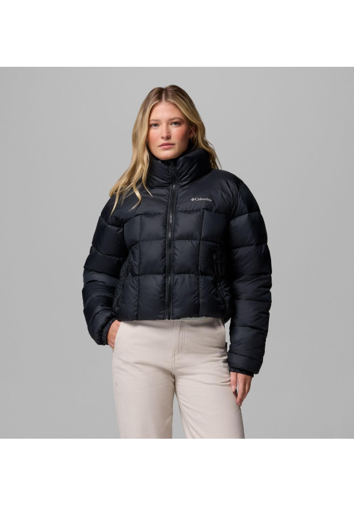 Γυναικείο κοντό φουσκωτό μπουφάν Columbia Puffect™ III Cropped Puffer Jacket με ψηλό γιακά και μόνωση Thermarator