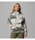 Γυναικείο φούτερ sherpa fleece Columbia Women's Helvetia™ II Printed Hoodie με σχέδιο βουνών, κουκούλα και πατιλέτα half snap
